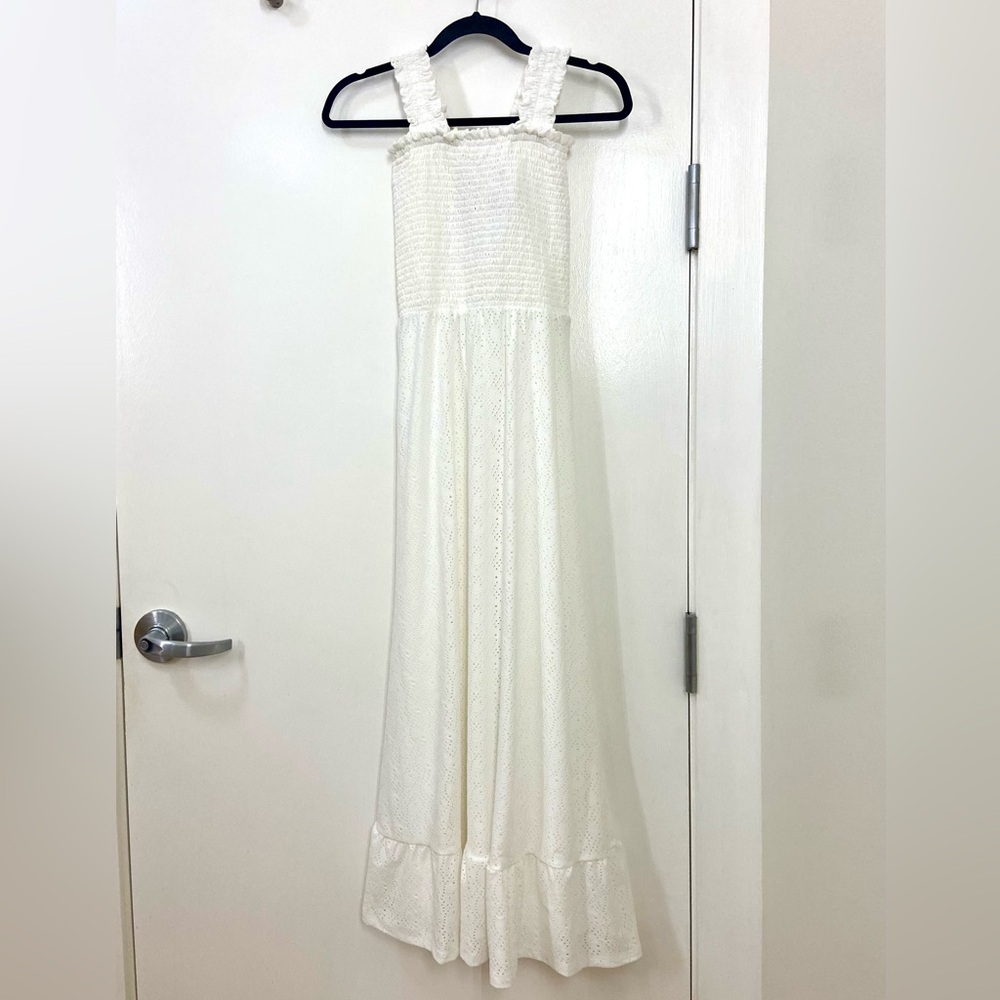 Michael Kors white eyelet paisley maxi dress XS - Picture 3 of 7